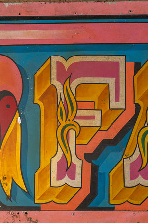 Fairground Attractions' Metal Sign (3 parts)