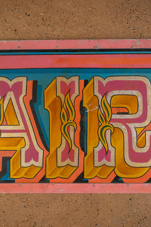 Fairground Attractions' Metal Sign (3 parts)