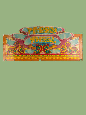 Ferris Wheel' Metal Fairground Sign