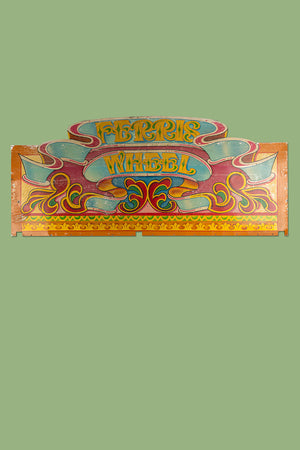 Ferris Wheel' Metal Fairground Sign