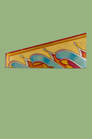 Swirl & Scroll Metal Fairground Sign - Left Side (2 parts)