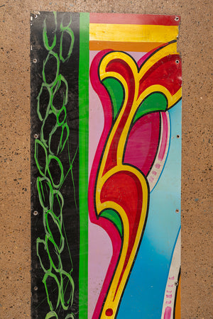 Swirl & Scroll Metal Fairground Sign - Left Side (2 parts)