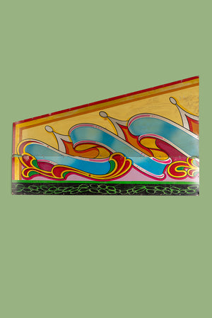 Swirl & Scroll Metal Fairground Sign - Left Side (2 parts)