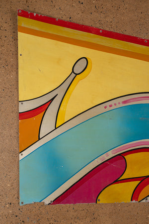 Swirl & Scroll Metal Fairground Sign - Right Side (2 parts)