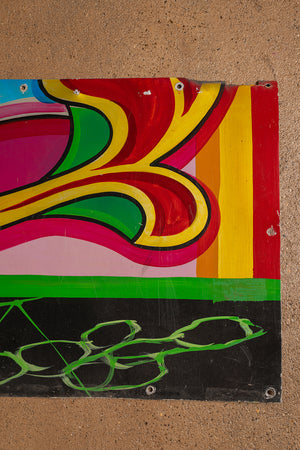 Swirl & Scroll Metal Fairground Sign - Right Side (2 parts)