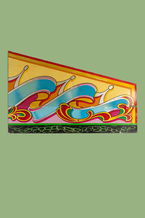 Swirl & Scroll Metal Fairground Sign - Right Side (2 parts)