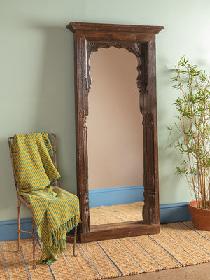 Wooden Vintage Carved Wall Mirror