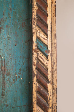 Vintage Blue Temple Wall Mirror