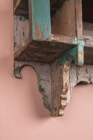 Vintage Blue Temple Wall Mirror