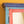 Vintage Blue & Red Temple Wall Mirror