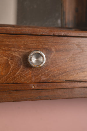 Wooden Vintage Wall Mirror with Cabinets