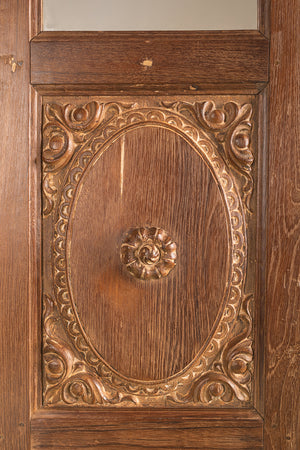 Wooden Vintage Carved Door Panel Mirror