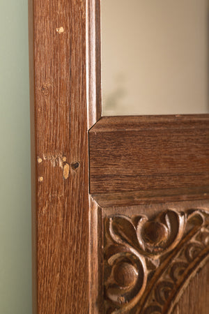 Wooden Vintage Carved Door Panel Mirror