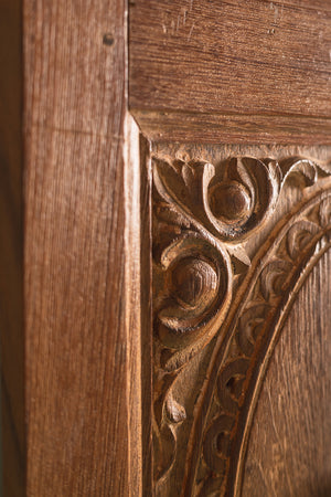 Wooden Vintage Carved Door Panel Mirror