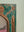Vintage Teal Green Carved Door Panel Mirror