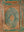 Vintage Teal Green Carved Door Panel Mirror