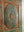 Vintage Teal Green Carved Door Panel Mirror