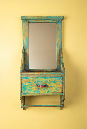 Sea Green Vintage Barber Mirror