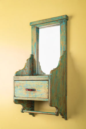 Sea Green Vintage Barber Mirror