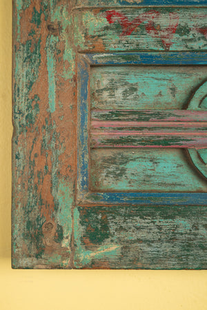 Blue Carved Vintage Wall Mirror