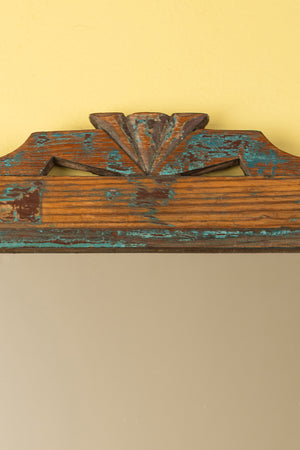 Vintage Blue Wall Mirror with Cupboards