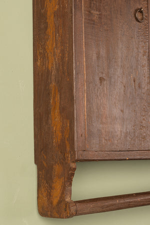 Wooden Vintage Wall Mirror with Cupboards