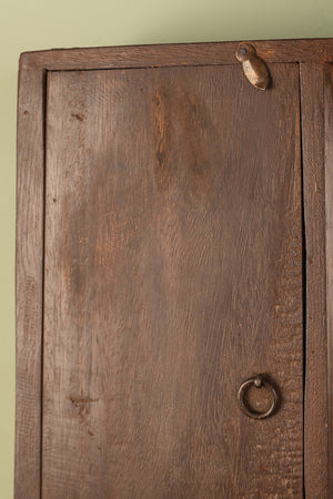 Wooden Vintage Wall Mirror with Cupboards