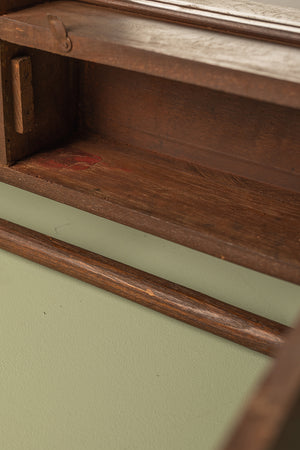 Wooden Vintage Wall Mirror with Cupboards