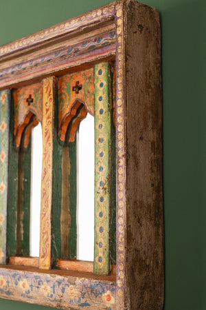 Painted Arches Vintage Wall Mirror (Re-worked)
