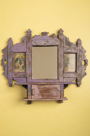 Vintage Purple Temple Wall Mirror