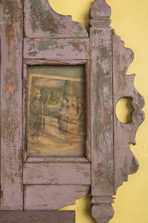 Vintage Purple Temple Wall Mirror