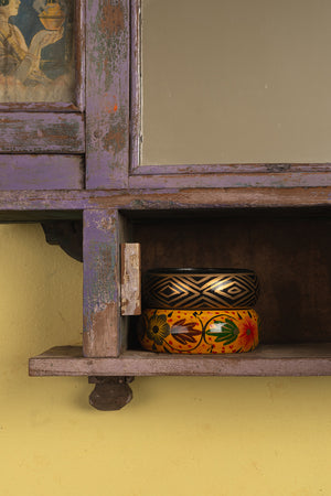 Vintage Purple Temple Wall Mirror