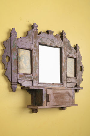 Vintage Purple Temple Wall Mirror