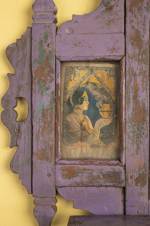 Vintage Purple Temple Wall Mirror