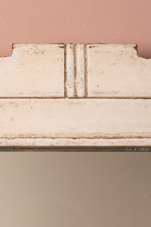Vintage White Wall Mirror with Cupboards