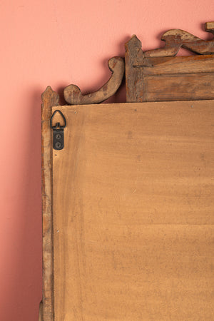 Wooden Vintage Temple Wall Mirror