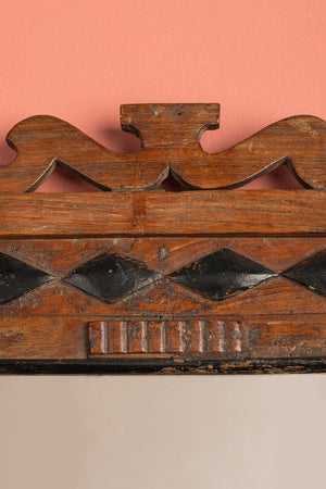 Wooden Vintage Temple Wall Mirror