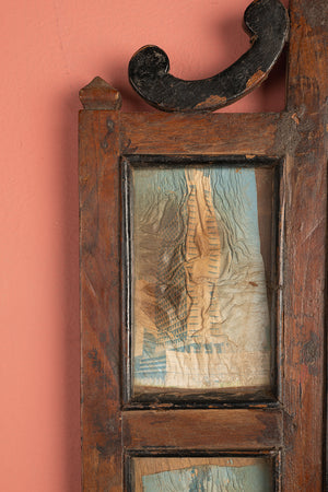 Wooden Vintage Temple Wall Mirror
