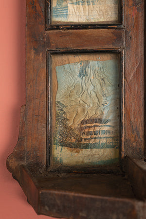Wooden Vintage Temple Wall Mirror