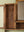 Vintage Cream Wall Mirror with Cabinets
