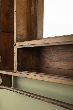 Vintage Cream Wall Mirror with Cabinets