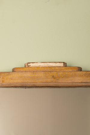Vintage Cream Wall Mirror with Cabinets