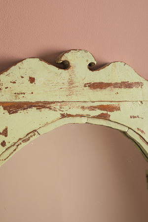 Vintage Pale Green Temple Wall Mirror