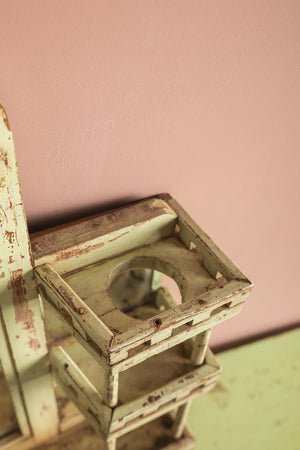 Vintage Pale Green Temple Wall Mirror