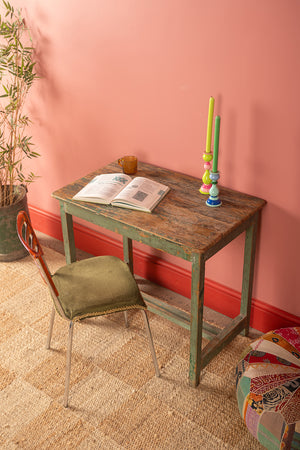 Vintage Green Wooden Table