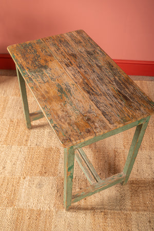 Vintage Green Wooden Table