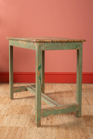Vintage Green Wooden Table