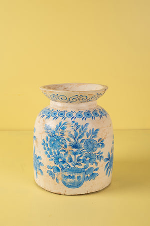 Hand Painted Vintage Large Wooden Pot (Re-worked) - 21