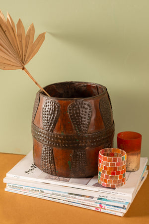 Wooden Vintage Barrel Pot