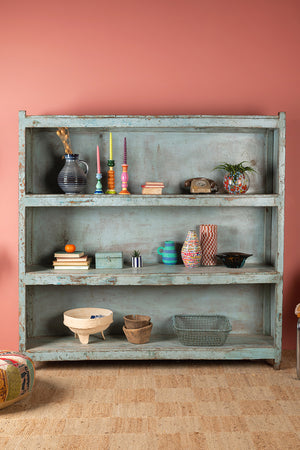 Pale Blue Vintage Bookcase